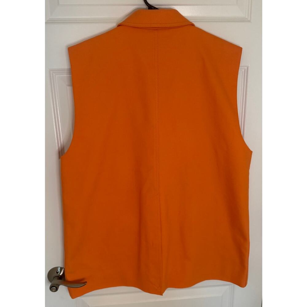Stine Goya Orange Sleeveless Organic Cotton Tailored Vest Size L New w/ Tags - Picture 2 of 7